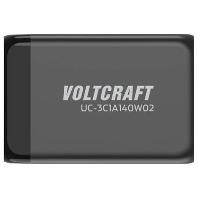 VOLTCRAFT UC-3C1A140W02 USB-oplader 140 W 3x USB-C, 1x USB-A Aantal uitgangen: 4 x GaN, USB Power Delivery (USB-PD), Snellader VOLTCRAFT UC-3C1A140W02 USB-oplader 140 W 3x USB-C, 1x USB-A Aantal uitgangen: 4 x GaN, USB Power Delivery (USB-PD), Snellader