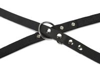 Lederen dressuurlijn zwart - 200 cm x 18 mm - thumbnail