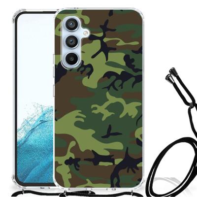 Samsung Galaxy A54 5G Doorzichtige Silicone Hoesje Army Dark Samsung Galaxy A54 5G Doorzichtige Silicone Hoesje Army Dark
