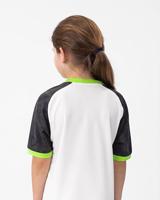 JAKO 4224K Shirt Iconic Km Kids - Wit/Zwart/Fluogroen - 152 - thumbnail