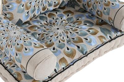 Tuinstoel DKD Home Decor Blauw Beige 90 x 55 x 18 cm