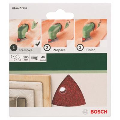 Bosch Accessoires Schuurblad 105mm | G40 | Rw | 6 Gaten | Velc | 5-delig - 2609256A55