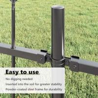 Tuinhek Grijs 1,7 x 1,5 m Poedercoating staal - thumbnail