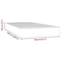 Pocketveringmatras medium 80x220x20 cm fluweel zwart - thumbnail