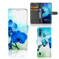 Motorola G8 Power Lite Hoesje Orchidee Blauw - Cadeau voor je Moeder - thumbnail