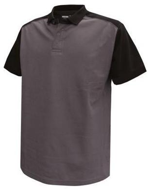 DASSY polo shirt cesar katoen grijs/zwart m