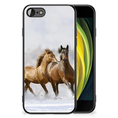 iPhone SE 2022 | SE 2020 | 7/8 Dierenprint Telefoonhoesje Paarden