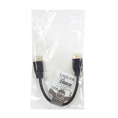 LogiLink CH0076 HDMI kabel 0,2 m HDMI Type A (Standaard) Zwart LogiLink CH0076 HDMI kabel 0,2 m HDMI Type A (Standaard) Zwart