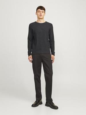 Jack - Jones Jjecooper Knit Crew Neck Noos Trui Dark Grey Melange Jack - Jones Jjecooper Knit Crew Neck Noos Trui Dark Grey Melange