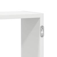 Wandschap kubus 5 vakken bewerkt hout wit - thumbnail