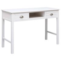 VidaXL Schrijftafel 110x45x76 cm hout wit - thumbnail