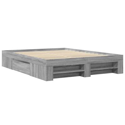 Bedframe zonder matras 160x200 cm spaanplaat grijs Sonoma - thumbnail