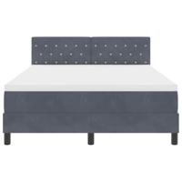 Boxspringbed met matras en LED fluweel donkergrijs 140x200 cm - thumbnail