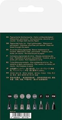 Faber Castell Tekenstift Pitt Artist Pen - etui 8 stuks - zwart en grijs