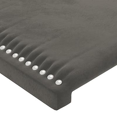 Hoofdbord LED 80x5x118/128 cm fluweel donkergrijs