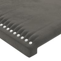 Hoofdbord LED 80x5x118/128 cm fluweel donkergrijs - thumbnail