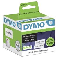 Etiket dymo labelwriter naamkaart 54x101 wit | 6 stuks - thumbnail
