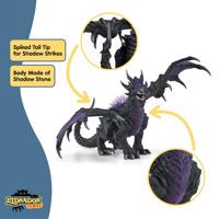 Dark Dragon-figuur - Ultrarealistische en duurzame speelgoeddraak met beweegbare vleugels - Cadeau voor jongens en meisjes vanaf 7 jaar - thumbnail