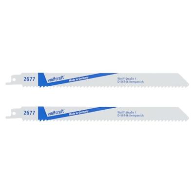 Wolfcraft Sabelzaagbladen | BiM | Demontagebladen | 230mm | 2 stuks - 2677000 Wolfcraft Sabelzaagbladen | BiM | Demontagebladen | 230mm | 2 stuks - 2677000