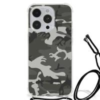 iPhone 14 Pro Max Doorzichtige Silicone Hoesje Army Light - thumbnail