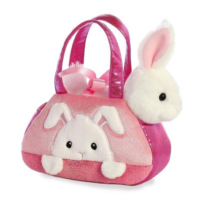 Aurora knuffel Fancy Pal konijn 20,5 cm roze/wit