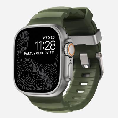 Nomad Rocky Point band / natural hardware (45-49mm) - Forest Nomad Rocky Point band / natural hardware (45-49mm) - Forest