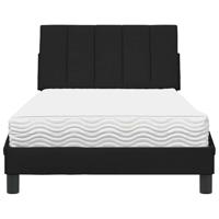 Bed met matras stof zwart 100x200 cm - thumbnail