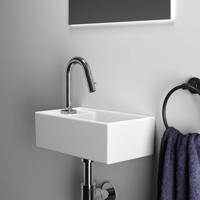Ideal Standard Tempo fontein 37x21cm kraangat links zonder overloop keramiek wit e211301 - thumbnail