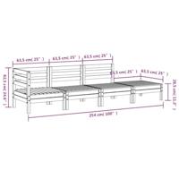 Tuinbank 4-zits massief grenenhout wasbruin - thumbnail