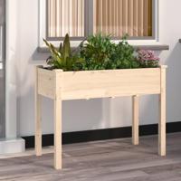 VidaXL Plantenbak met voering 118x59x76 cm massief vurenhout - thumbnail