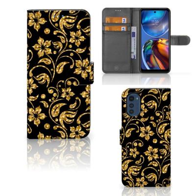 Motorola Moto E32 | Moto E32s Hoesje Gouden Bloemen Motorola Moto E32 | Moto E32s Hoesje Gouden Bloemen