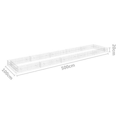 Gabion plantenbak verhoogd 500x100x20 cm gegalvaniseerd staal Gabion plantenbak verhoogd 500x100x20 cm gegalvaniseerd staal