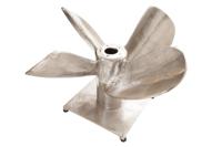 Maritieme salontafel OCEAN L 85cm Zilver Antieke Scheepsschroef met Glazen Blad - 36469 - thumbnail