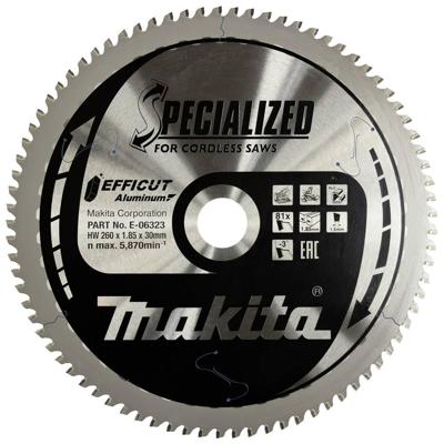 Makita E-06323 E-06323 Cirkelzaagblad 260 x 30 x 1.85 mm Aantal tanden: 81 1 stuk(s)