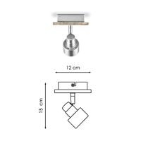 Light depot - LED opbouwspot Drift - 12 cm - mat staal - Outlet - thumbnail