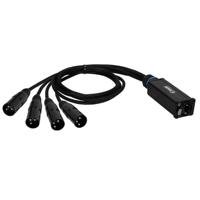 Adam Hall 4 Star Catbox XM3 audio & DMX adapter 4x 3p XLR male naar CAT6A - thumbnail