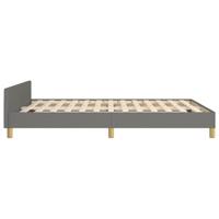 Bedframe zonder matras stof donkergrijs 140x190 cm - thumbnail