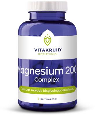 Vitakruid Magnesium 200 Complex Tauraat Malaat Bisglycinaat 180