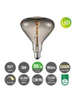 Edison Vintage LED lamp E27 LED filament lichtbron, Spiraal, Flex 14/14/16cm, Rook, Retro LED lamp Dimbaar, 3W 80lm 1800K, warm wit licht, geschikt voor E27 fitting - thumbnail