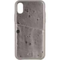 Senza Glam Leather Cover with Card Slot Apple iPhone X/Xs Metallic Grey - thumbnail