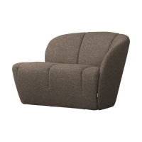 Woood Mojo 2-zits bankje arm rechts bouclé Bruin Melange - thumbnail