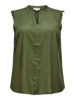 ONLY CARMAKOMA top CARMUMI met kant donkergroen - thumbnail