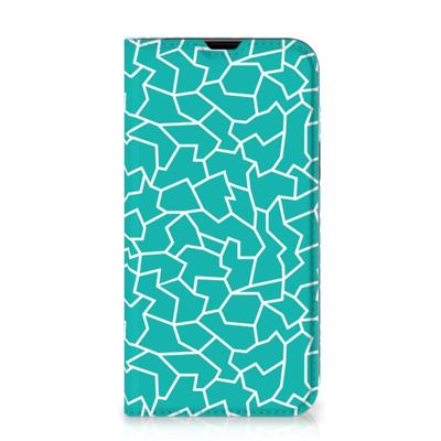 iPhone 13 | Bookcase | Cracks Blue iPhone 13 | Bookcase | Cracks Blue