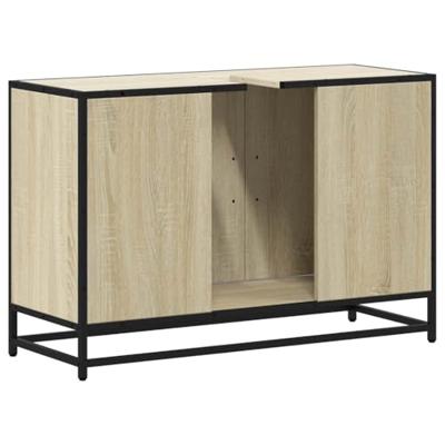 Wastafelkast Sonoma eiken 90x33x60 cm bewerkt hout