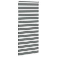 VidaXL Zebra rolgordijn 95x230 cm stofbreedte 90,9 cm donkergrijs - thumbnail