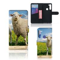 Motorola G8 Power | Telefoonhoesje | Met pasjeshouder | Schaap en Lammetje - thumbnail