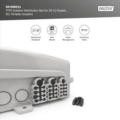 Digitus DN-968911 Dibributiebox 16 poorten SC