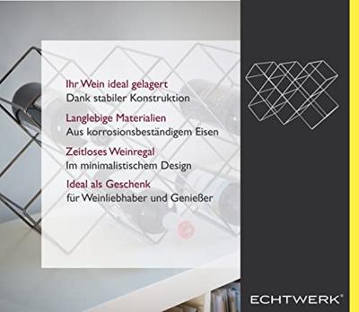 ECHTWERK Keukenaccessoires (Wijnrek voor 8 flessen, RVS)