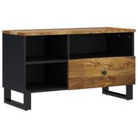 Tv-meubel 80x33x46 cm massief mangohout en bewerkt hout - thumbnail