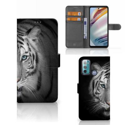 Motorola Moto G60 | Telefoonhoesje | Met pasjeshouder | Tijger